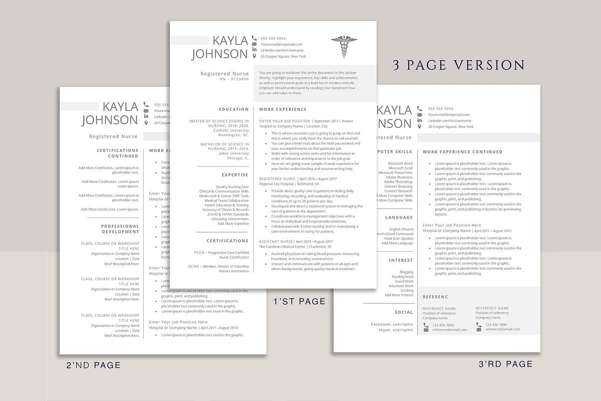 RN resume template, a Resume Template by VictoriousVita (Photo 5 of 8)