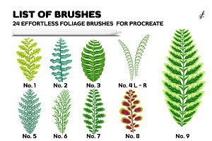 Procreate Foliage Stamps