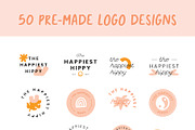 Retro Modern Hippy Logo Kit, a Branding & Logo Template by Forth and Wild (Thumbnail 2 of 16)