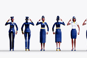 Low Poly Airline Crew Pack, a Characters & Person 3D Model by Studio Ochi (Thumbnail 10 of 13)