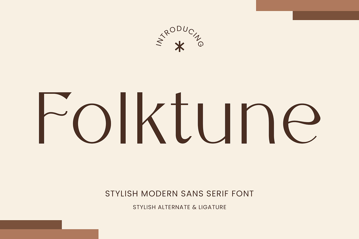 Folktune - Stylish Sans Serif Font, a Sans Serif Font by AQR Studio (Photo 1 of 8)