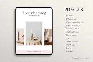 Line Sheet Wholesale Canva Template