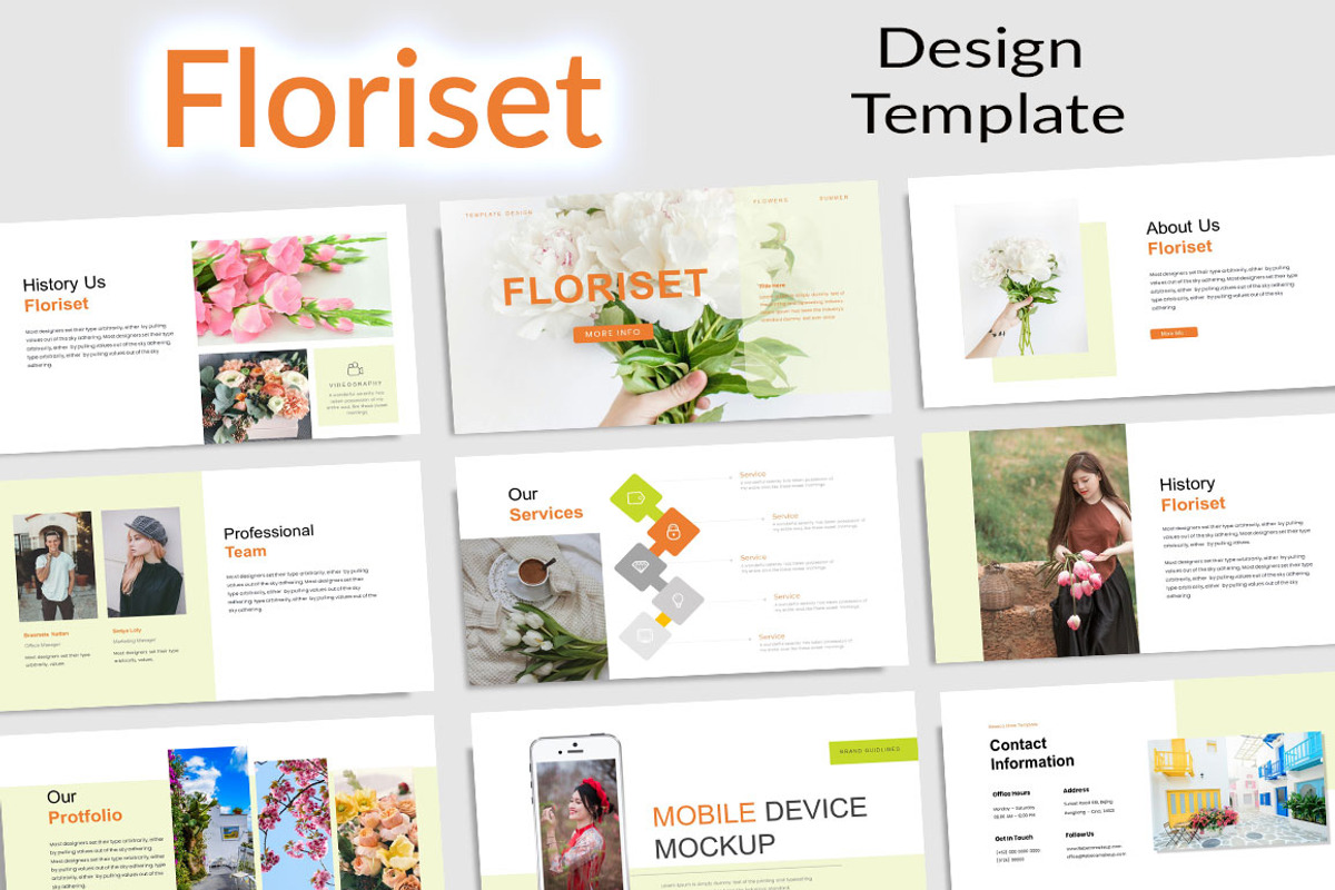 Floriset Powerpoint Template, a Presentation Template by yanindesign (Photo 1 of 6)