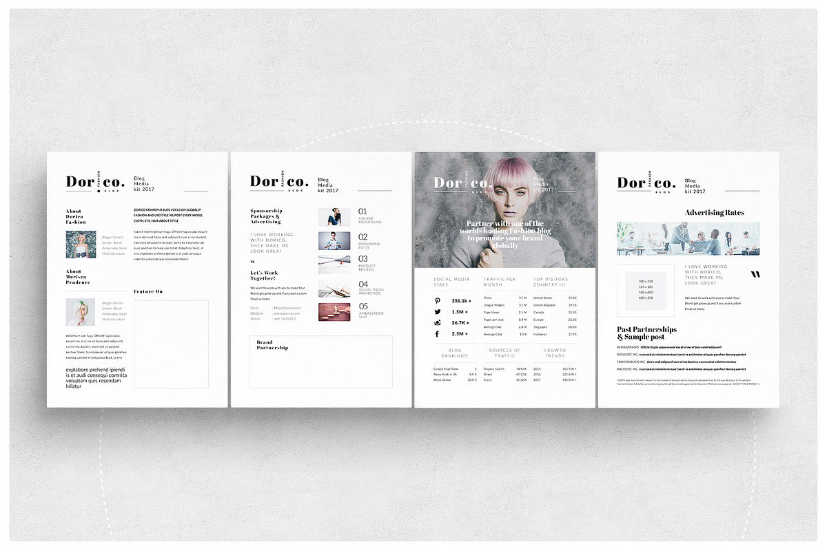 Blogger Media Kit, a Stationery Template by Proonty (Photo 2 of 4)