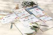 red peony wedding card set, a Templates & Theme by TurquoiseDesign (Thumbnail 4 of 7)