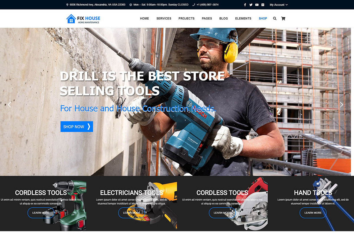 FixHouse - Home Repair & Business, a WordPress Template by Cherry Wordpress Theme (Photo 8 of 9)