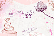 Watercolor Kiss - Romantic Clipart, a Decorative Illustration by Gluiki (Thumbnail 4 of 4)