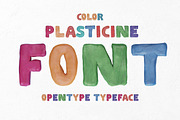 Color Plasticine Font, a Font by Handmadefont (Thumbnail 1 of 9)