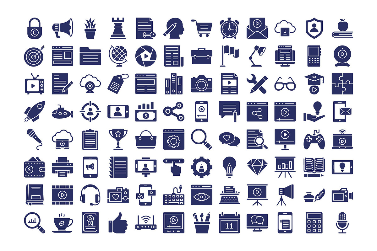 80+ Video & Blog Development Icons, an Icon by Vector Portal (Photo 3 of 4)