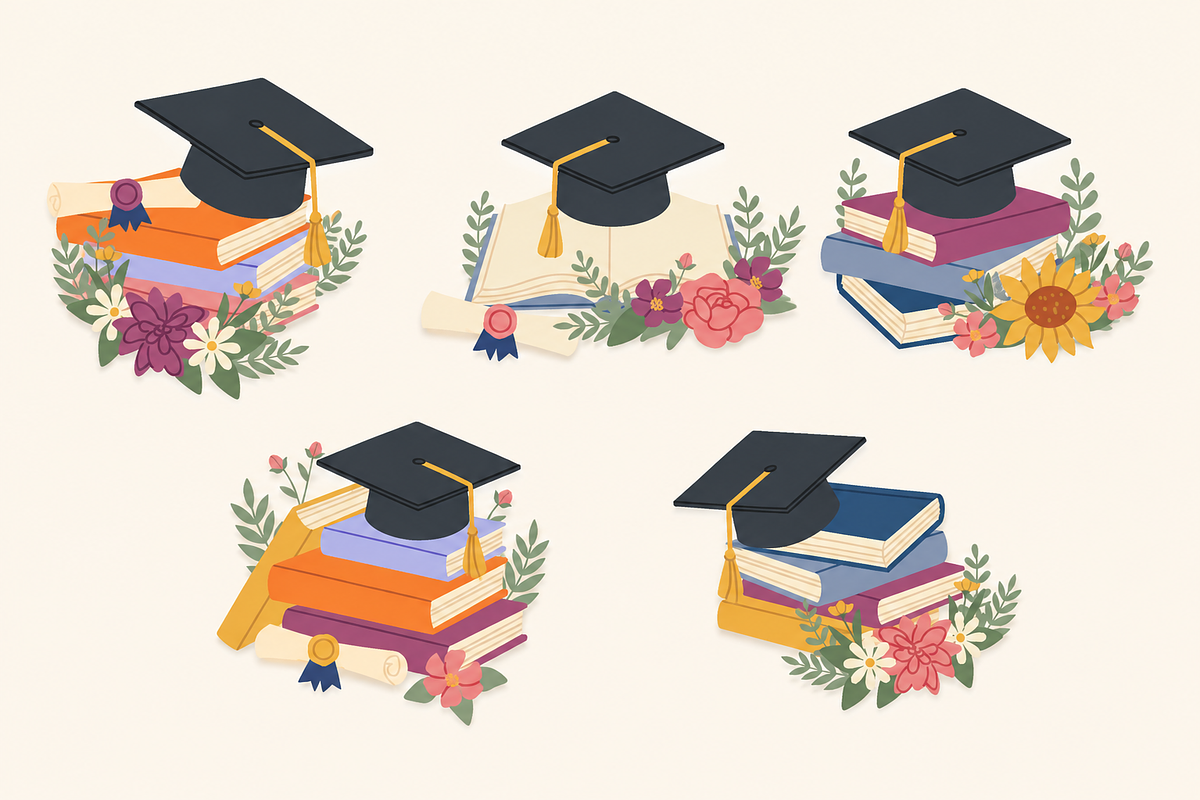 Graduation Illustrations, an Education Illustration by Anna Studio (Photo 10 of 12)