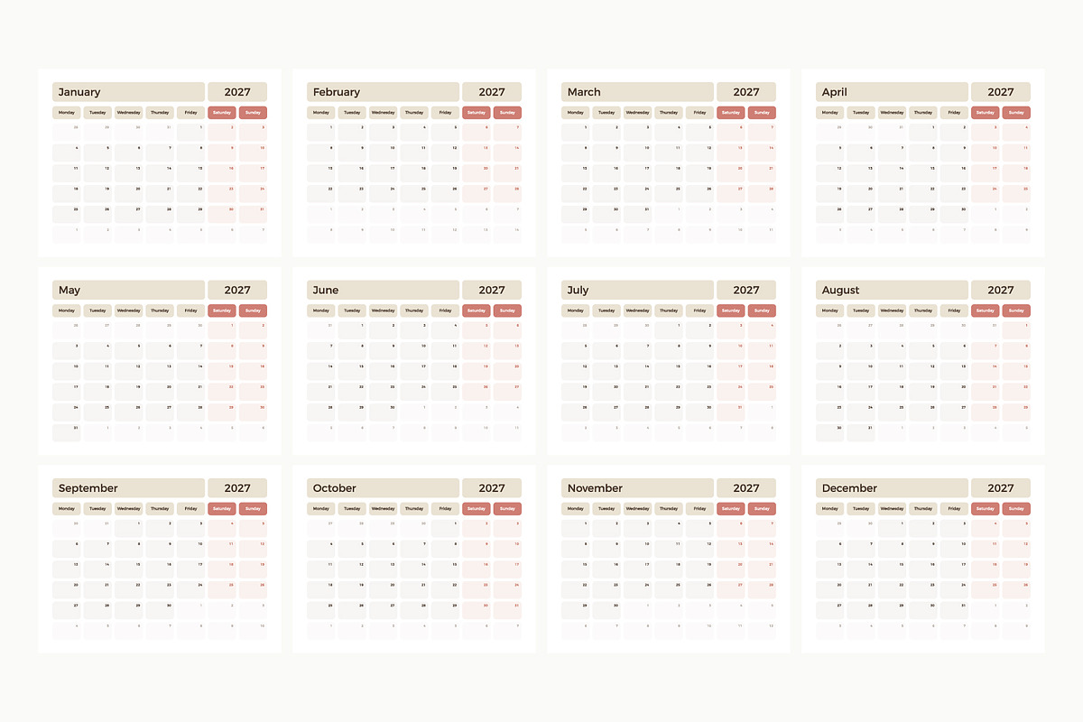 2027 Calendar and Planner, a Stationery Template by PixMarket (Photo 7 of 9)