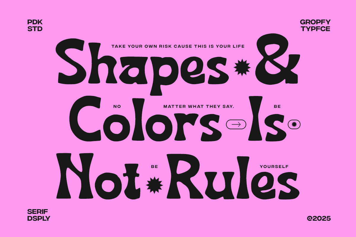 Gropfy - Playful Serif Display, a Serif Font by Pandeka Studio (Photo 6 of 9)