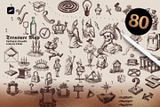 Treasure Map Procreate Brushes, a Shape Add-On by Spasibenko Art (Thumbnail 5 of 13)