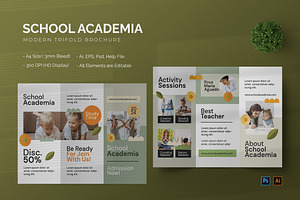School Academia - Trifold Brochure, a Brochure Template by StreaksideStd