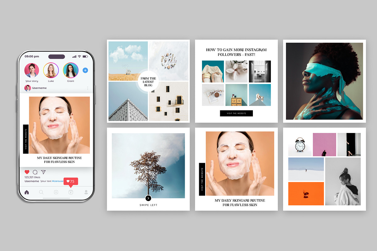 Instagram Post Template Social Media, a Social Media Template by Miyaji75 (Photo 4 of 9)