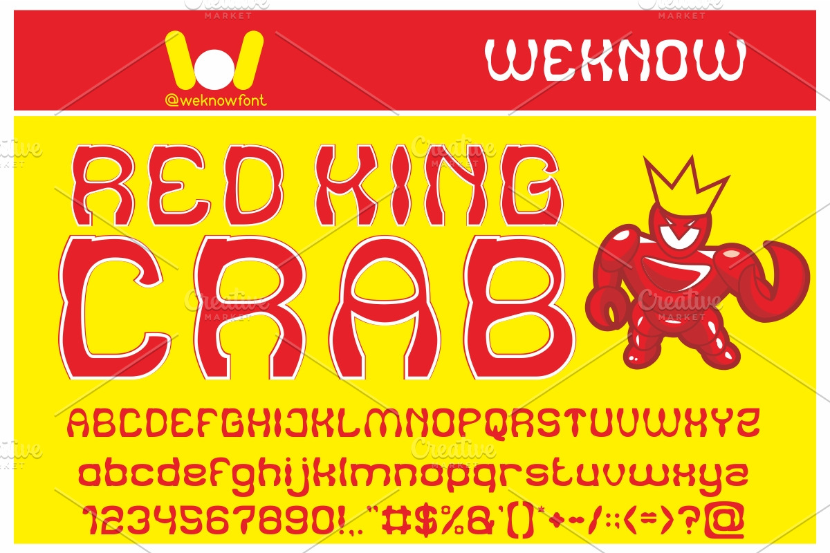 Red King Crab font, a Font by weknow (Photo 1 of 5)