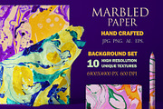 Marble Paper Textures, a Texture Graphic by ZiziMarket (Thumbnail 1 of 10)