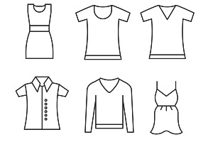 Clothing Icon Outlines Set 2