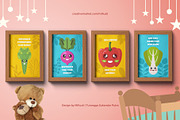 Customizable Vegetables Nursery Art, a Food Illustration by Millusti (Thumbnail 3 of 9)