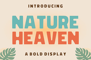 Nature Heaven - Bold Display Font, a Sans Serif Font by Limited.studio