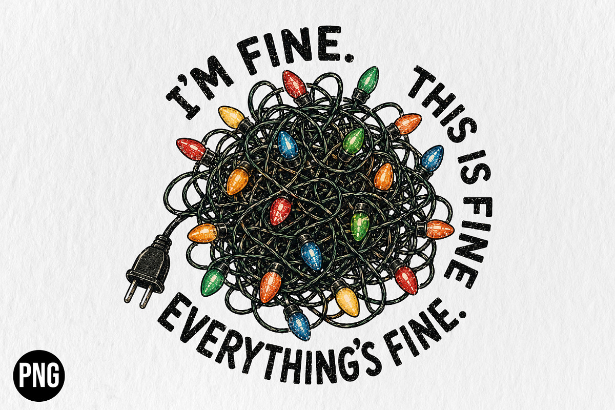 I'm Fine This is Fine Everything's, a Seasonal Illustration by CraftArtStudio (Photo 1 of 4)