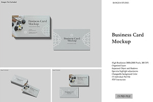 Business Card Mockup For Branding, an Advertising Mockup by Bangdastudio