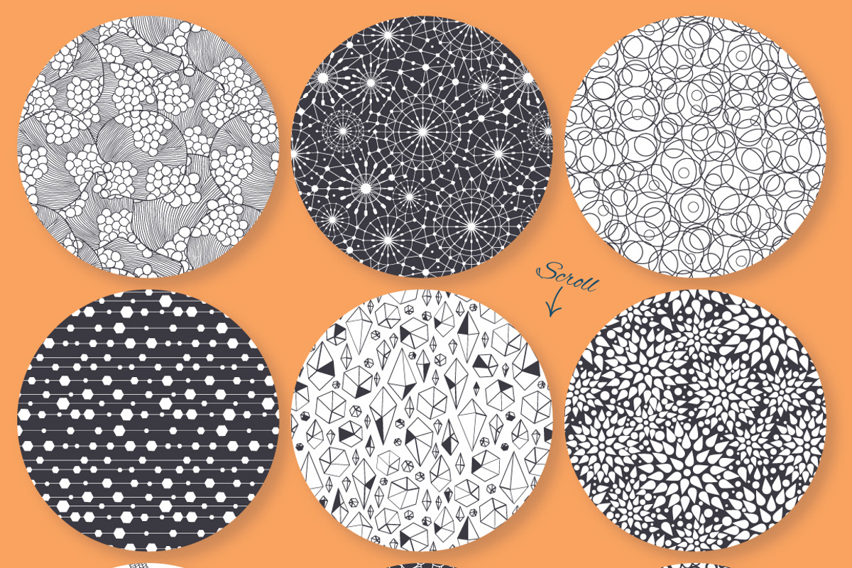 12 Premium Abstract Textures b&w, a Pattern Graphic by Oksancia's Surface Design (Photo 1 of 2)