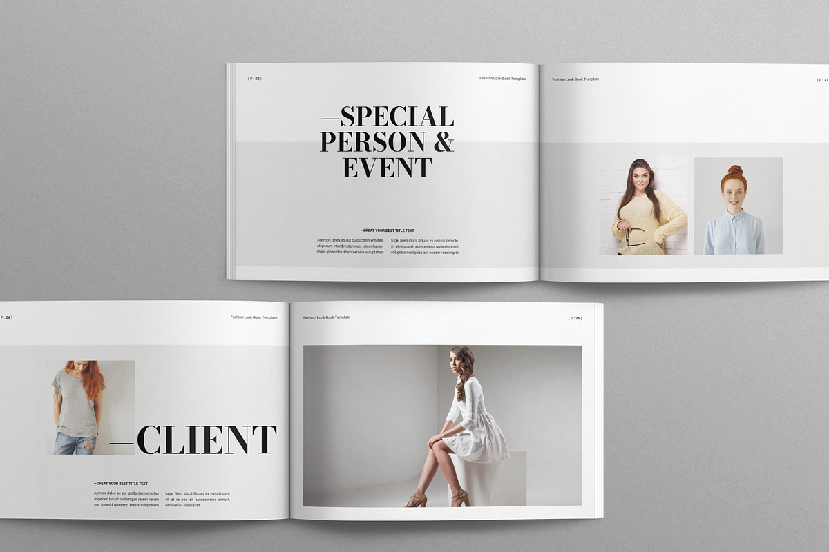 Fashion Lookbook Template Landscape, a Magazine Template by Work-Envance (Photo 8 of 12)