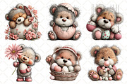 Whimsical Easter Teddy Bear Clipart, an Illustration by Black Bird Studio (Thumbnail 2 of 6)