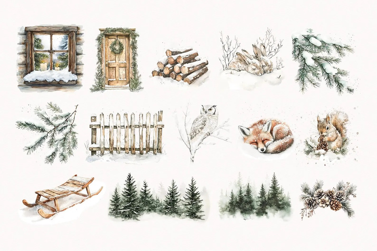 Winter Woodland, an Animal Illustration by PeDe Designs (Photo 2 of 8)