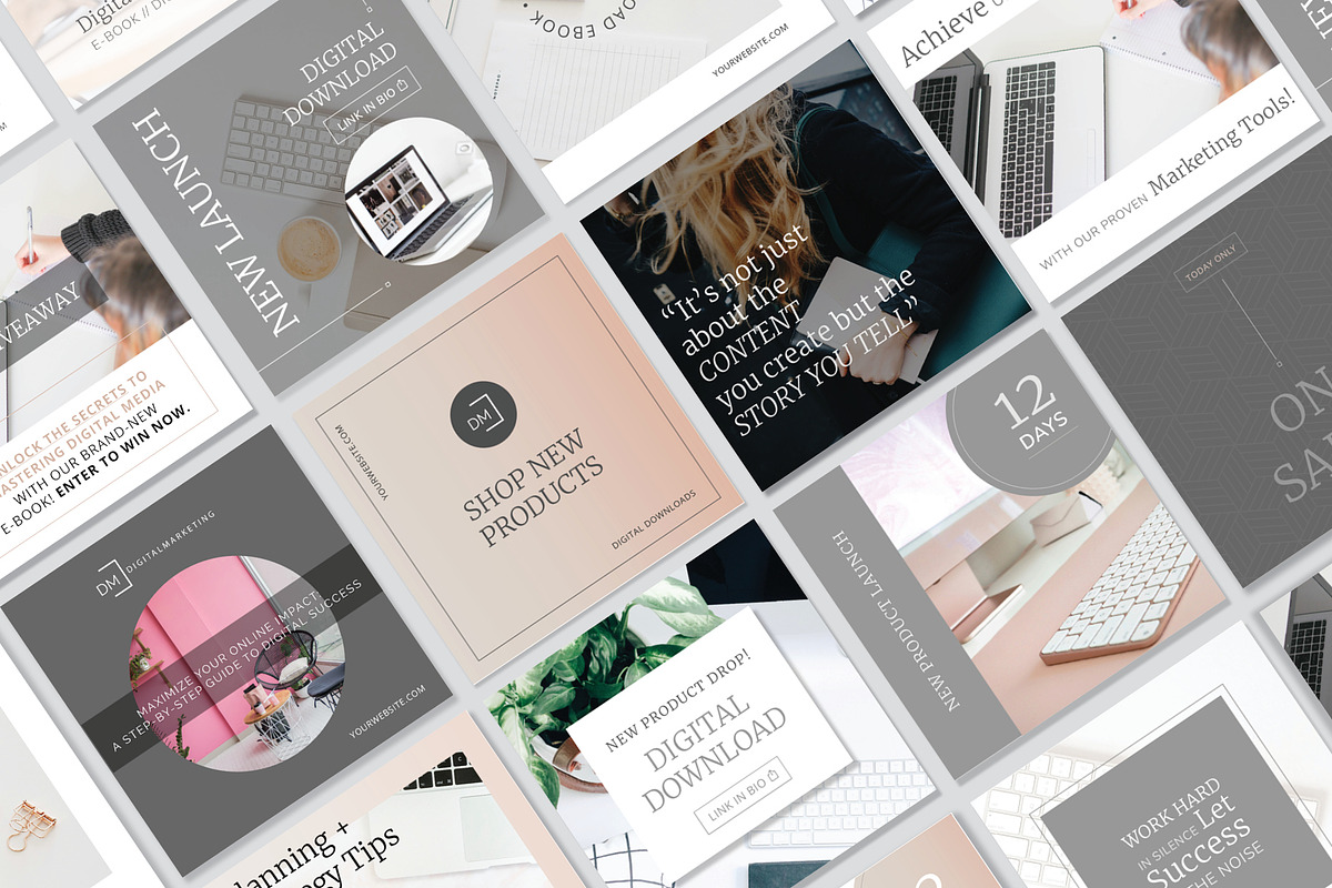 Digital Product Social Media Bundle, a Social Media Template by Unravel (Photo 3 of 6)