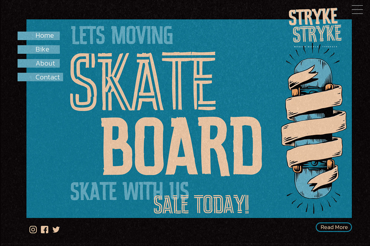 STRYKE - Modern Display Typeface, a Font by Gassstype (Photo 2 of 8)