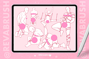 Procreate Male Pose Body brushes, a Brush Add-On by Revabrush (Thumbnail 3 of 4)