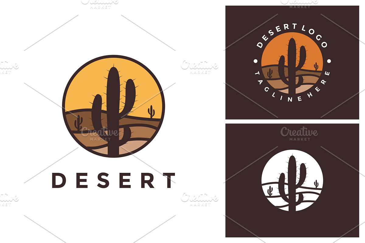 Desert Landscape logo element, a Branding & Logo Template by jundio studio