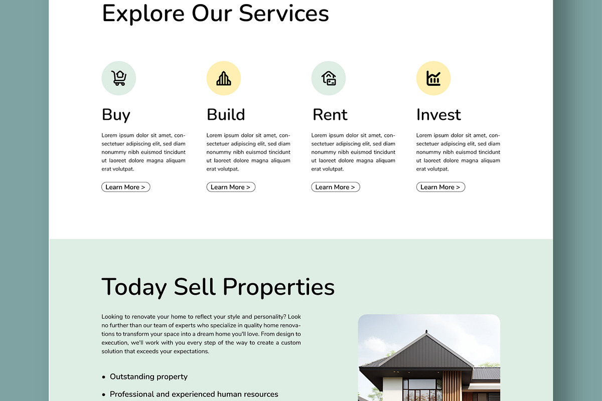 Real Estate Landing Page, an UI Kit Template by CreativeShaper (Photo 3 of 6)