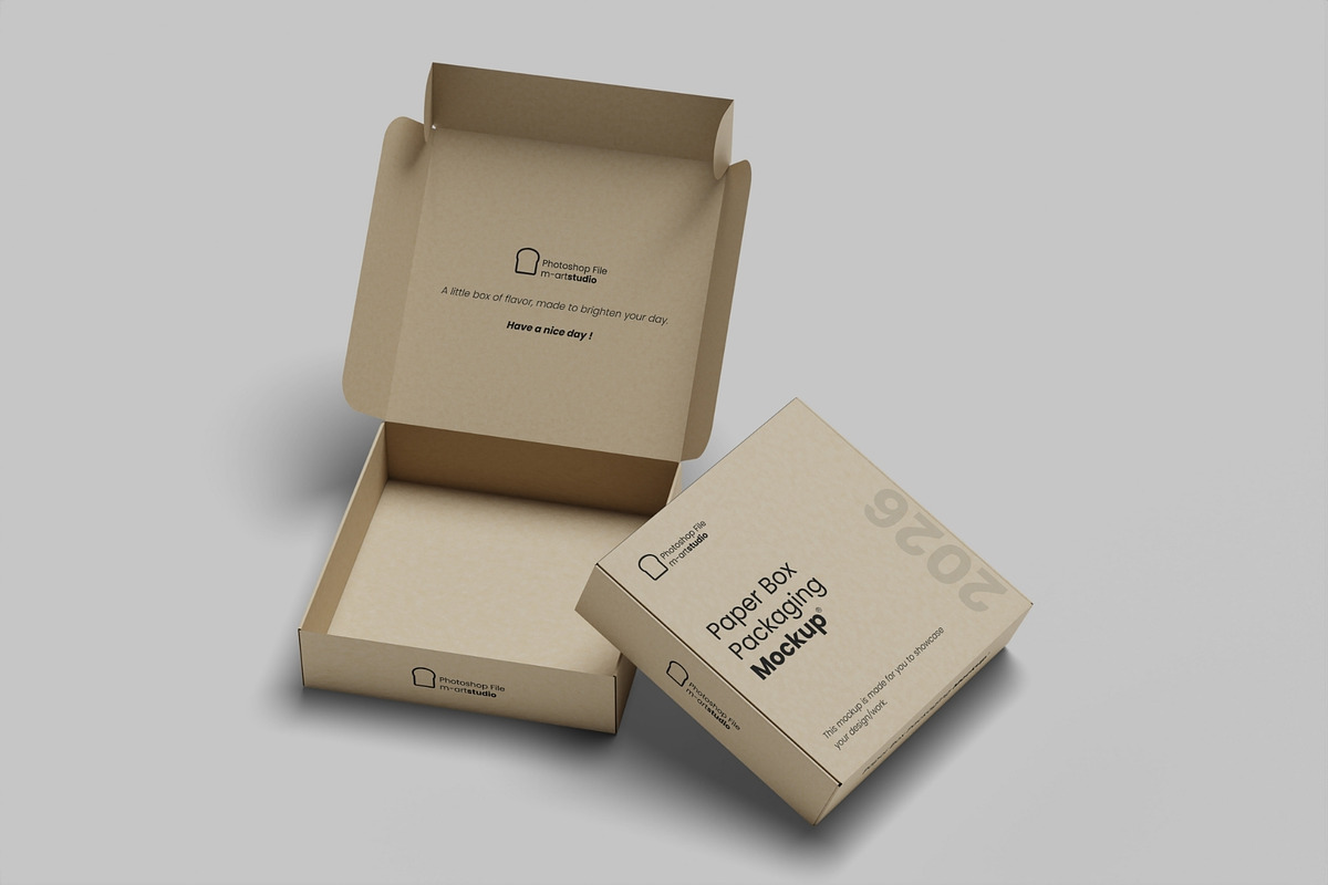 Realistic Box Packaging Mockup PSD, a Packaging Mockup by MA-KING_ART (Photo 2 of 5)