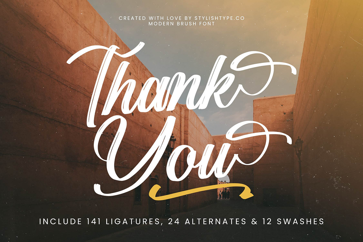 Standard Vertical Modern Brush Font, a Script Font by stylishtype.co (Photo 20 of 20)
