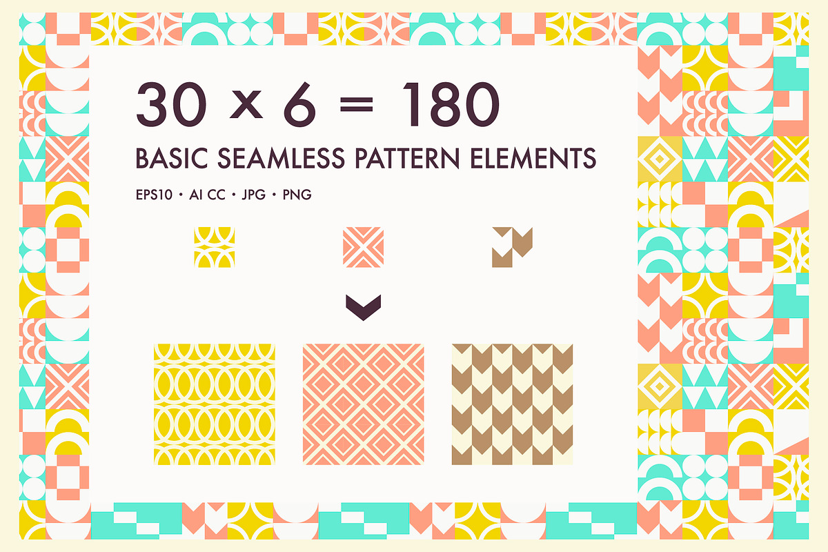 Catchy Geometric Pattern Collection, a Pattern Graphic by Minkina (Photo 3 of 5)