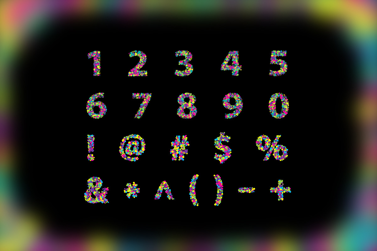Colorblind OTF Colorful Font preview 4