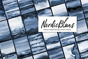 NordicBlues Watercolor Pack, a Texture Graphic by Marmoris.Arts (Thumbnail 1 of 24)