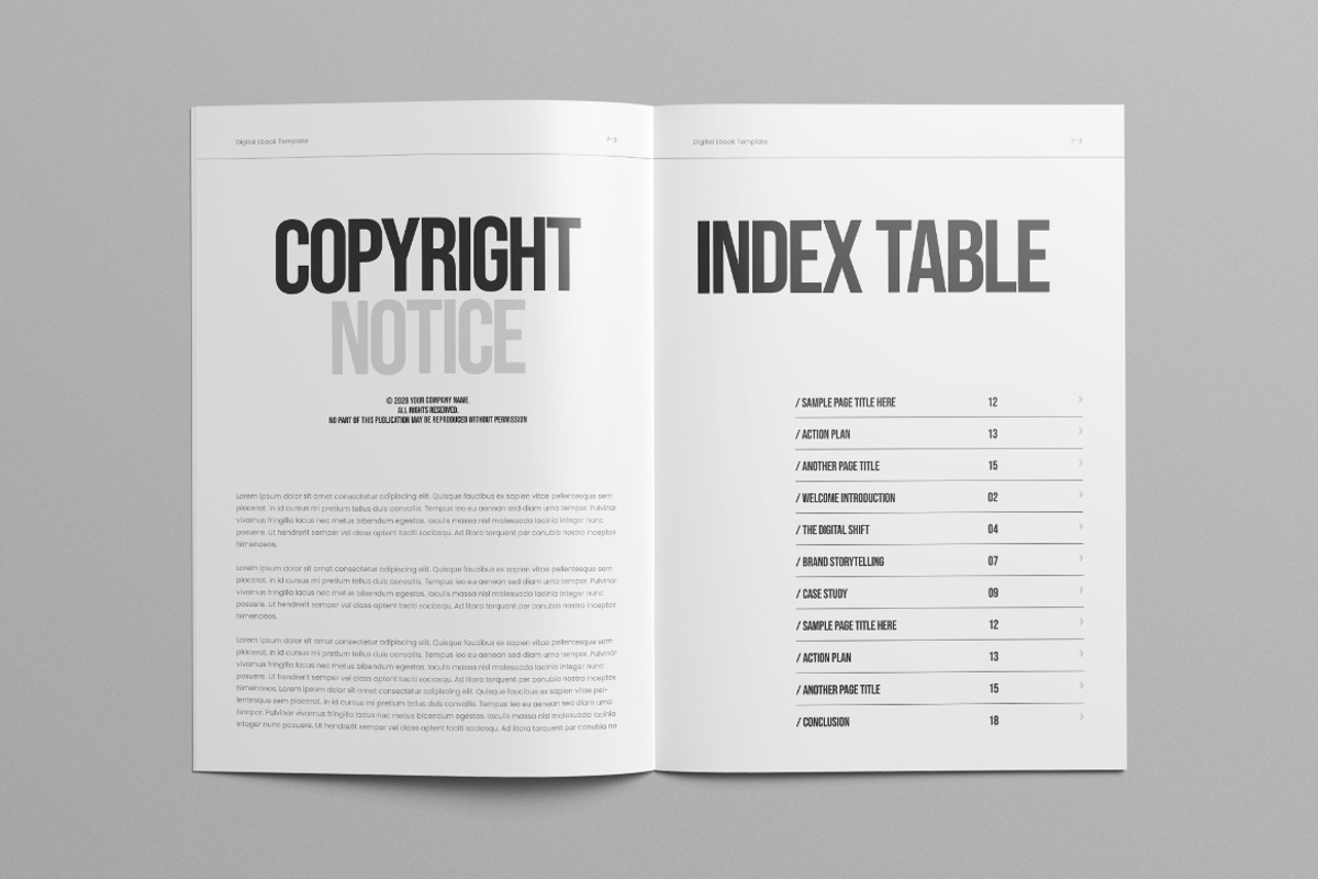 Minimal Ebook Design Template, a Brochure Template by HiveArts (Photo 2 of 9)