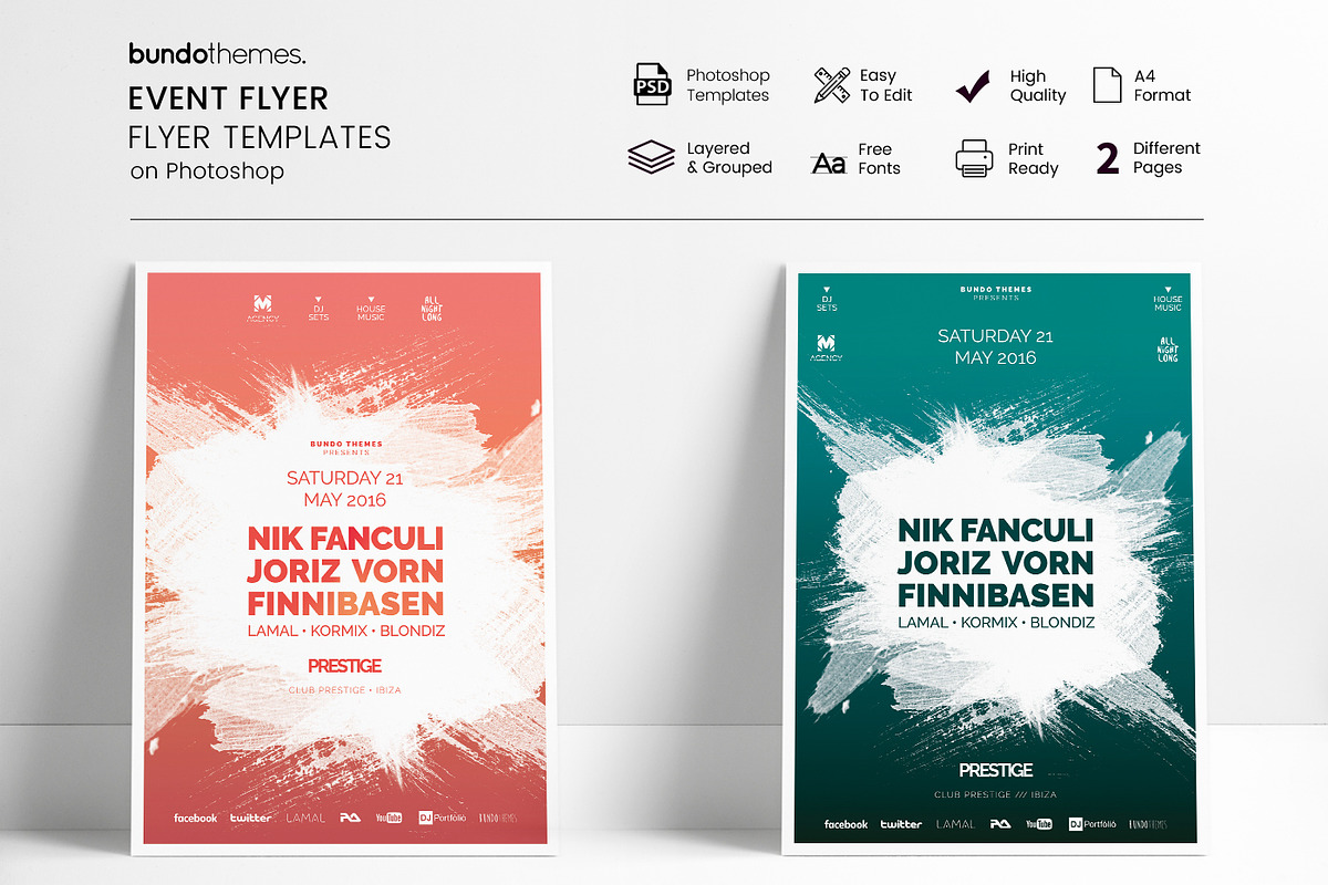 18 Eye-Catching Event Flyer Bundle, a Flyer Template by Bundo Themes (Photo 8 of 22)