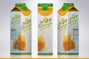 Juice Carton Package Mockup