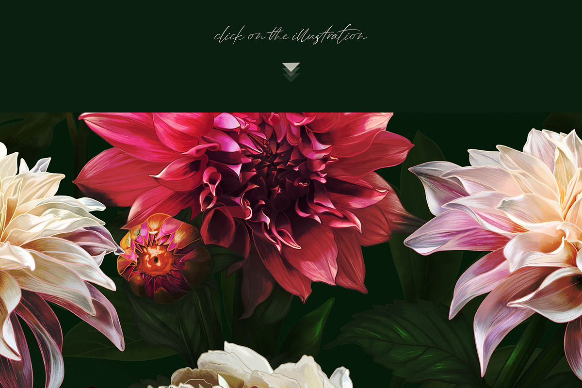 Pattern Peonies and Chrysanthemums, a Pattern Graphic by Yana Dobrik (Photo 2 of 11)