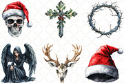 Gothic Christmas Clipart, an Illustration by Black Bird Studio (Thumbnail 3 of 6)