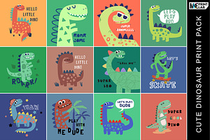 HUGE CUTE DINOSAUR PRINT PACK