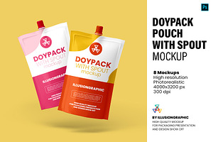 Doypack Pouch With Spout Mockup