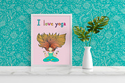 Yoga Meditating Girl, a Healthcare Illustration by Apolinarias Art (Thumbnail 11 of 11)