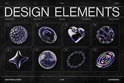 Chromatic Glass 3D Shapes Pack, an Object Graphic by Samolevsky (Thumbnail 24 of 30)