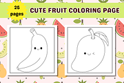 Cute Fruit Coloring Pages For Kids, a Food Illustration by Salaly (Thumbnail 6 of 8)